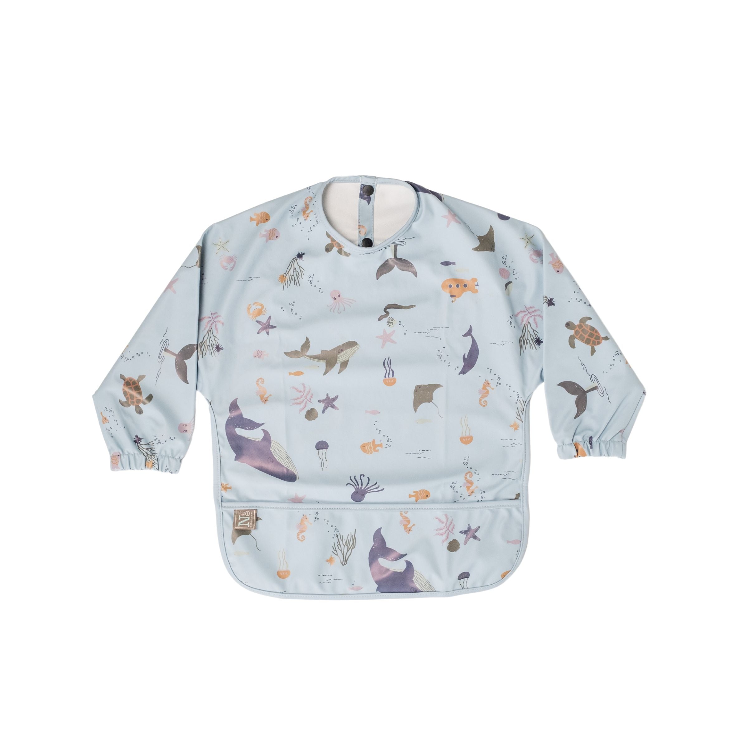 Long Sleeve Baby Bib With Wide Food Catcher