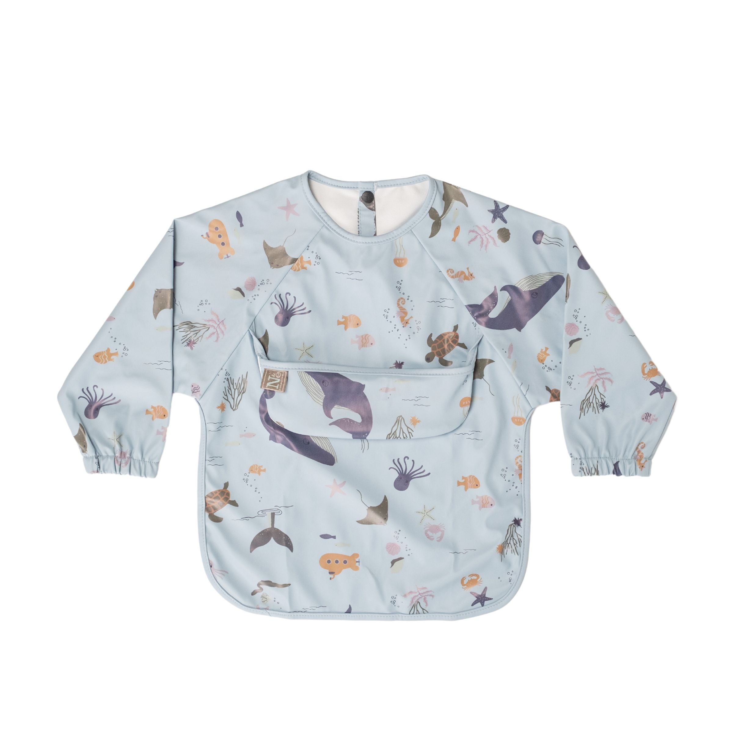 Long Sleeve Baby Bib With Small Food Catcher